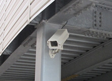奈良県の駐車場に防犯カメラ