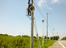 知多市の名古屋港海釣公園への防犯カメラ設置工事