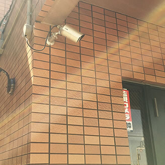 大垣市のマンションの防犯カメラ設置工事の様子４